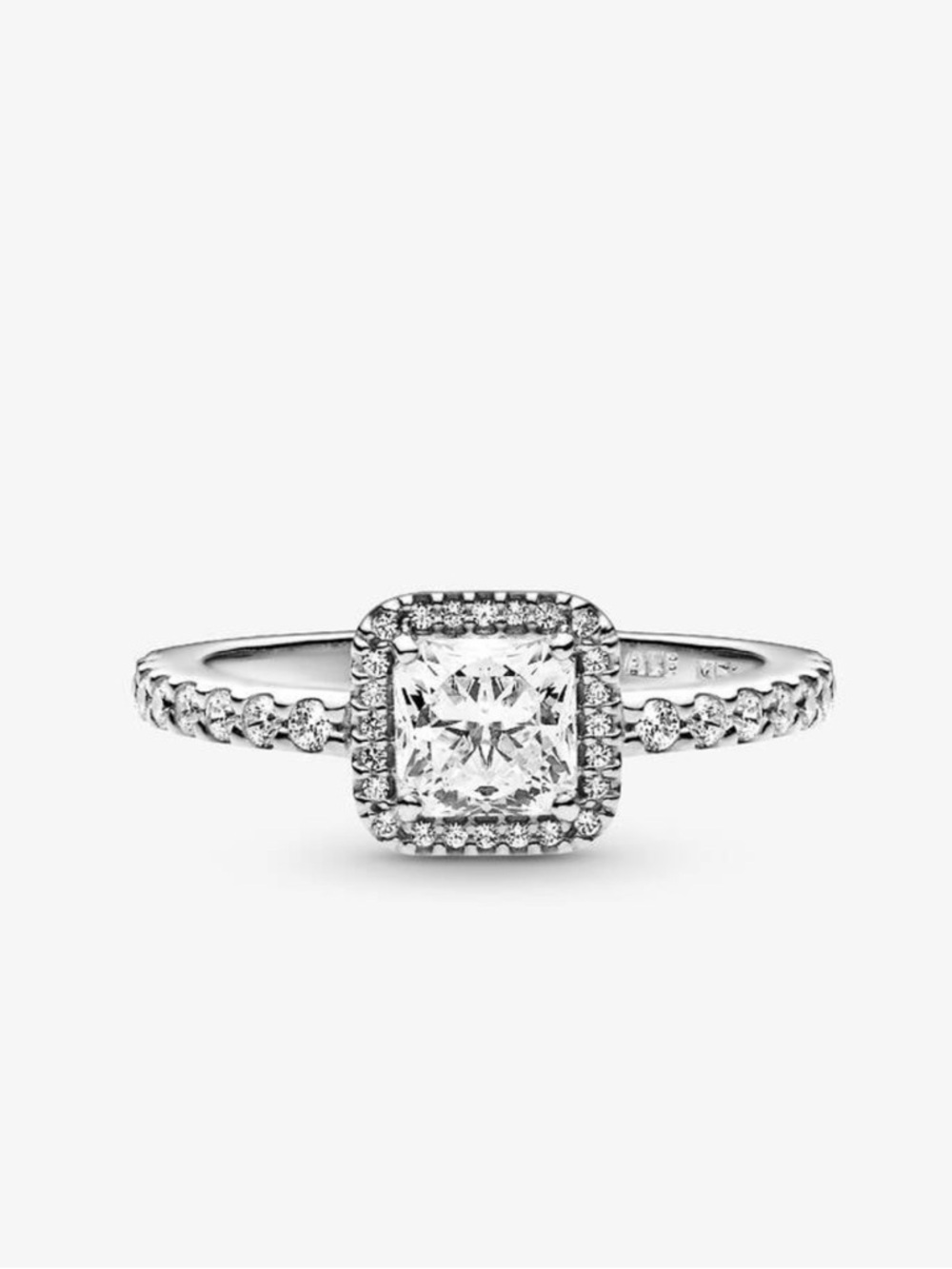 Pandora Square Halo Ring - Sterling Silver